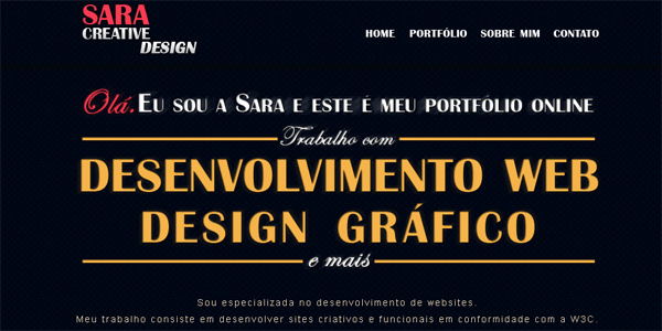 Saracreativedesign.com.br in Parallax