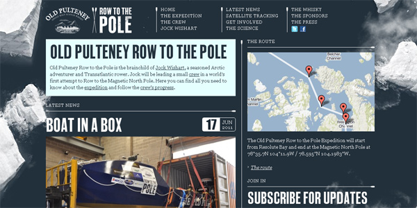 Rowtothepole.com in Parallax