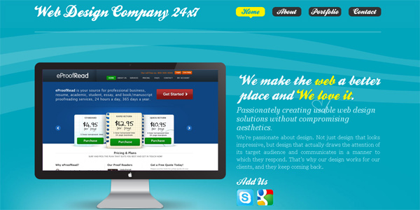 Webdesigncompany24x7.com in Parallax