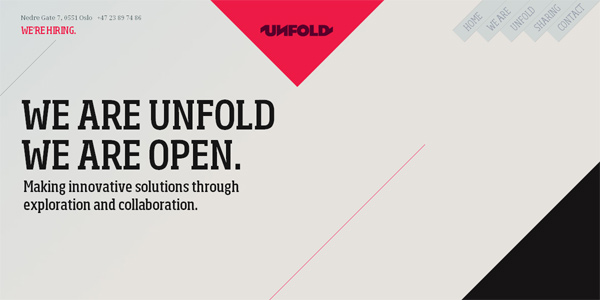 Unfold.no in Parallax