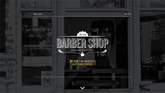 Photo background example: The Old Barber Shop