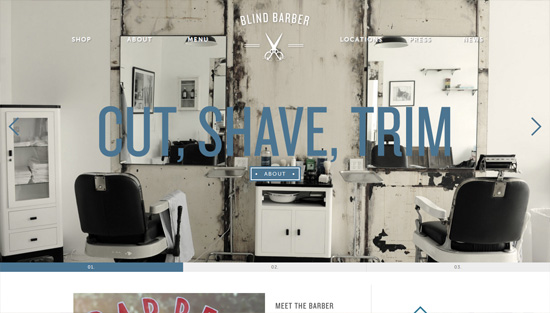 Photo background example: Blind Barber