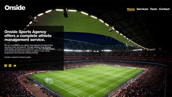 Photo background example: Onside Sports Agency
