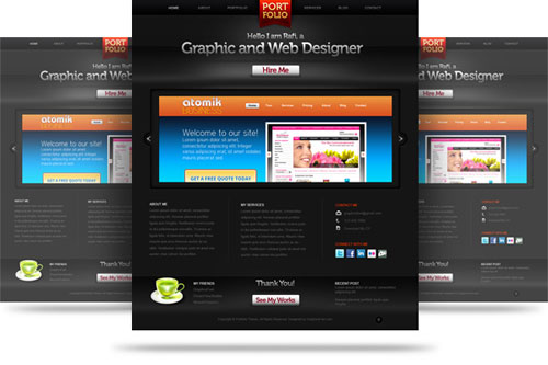 Creative portfolio website PSD template