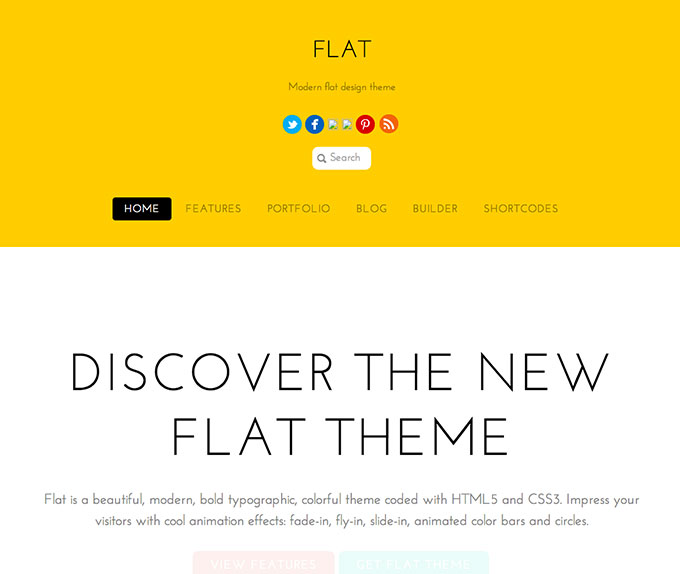 Flat WordPress theme