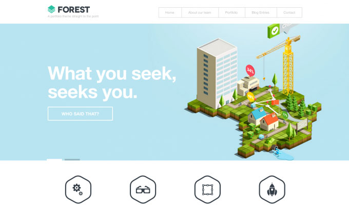 Forest flat WordPress theme