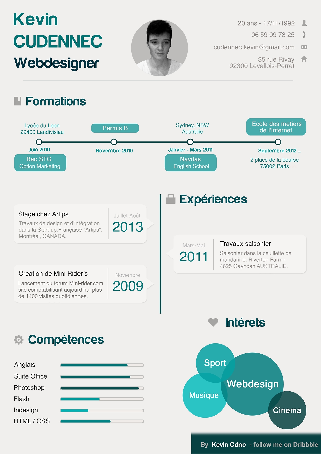 Freebie: Infographic Resume PSD Template Within Infographic Cv Template Free