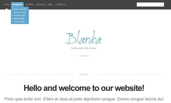 Blanka website template design html5 coding freebie