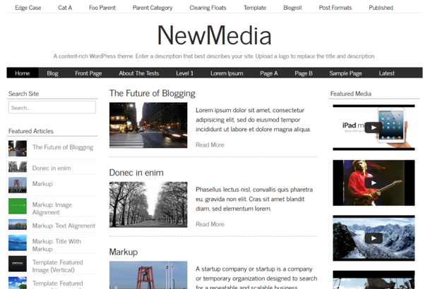 NewMedia Free WordPress Themes