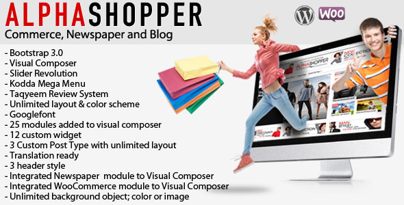 Alphashopper - Clean Newspaper and WooCommerce WP - WooCommerce eCommerce