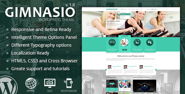 Gimnasio Responsive WordPress Theme - Health & Beauty Retail