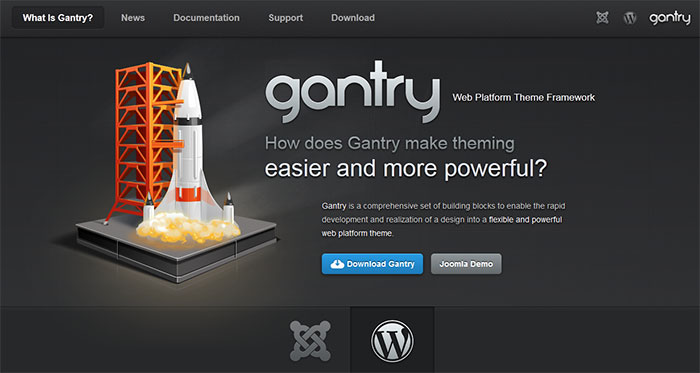 Gantry WordPress Theme Frameworks