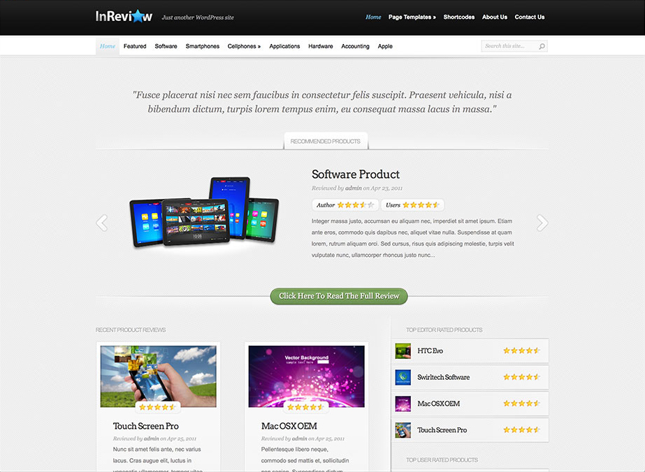 Inreview - WordPress Review Themes