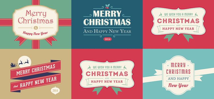 5 Christmas And New Year Cards free holidays