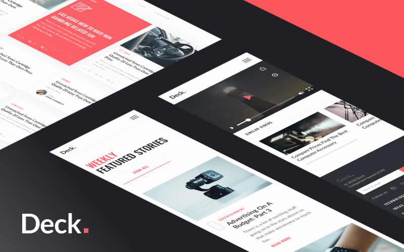 Deck – Free Card Style PSD Template