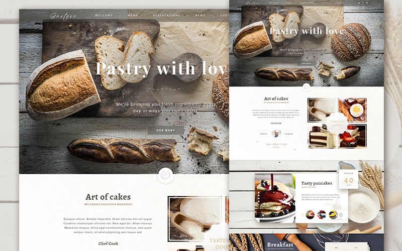 The Bakery Website – Free Bakery eComerce PSD