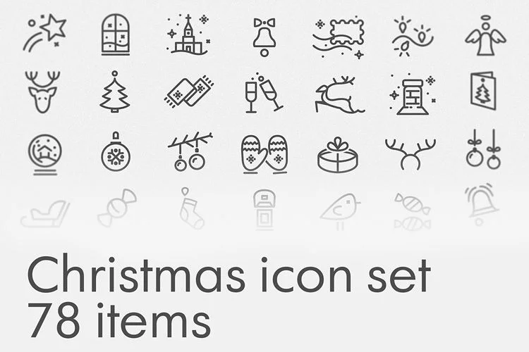 78 Christmas Icons free holidays