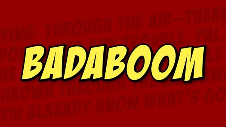 BadaboomComic Font - Free Comic Cartoon Font Family