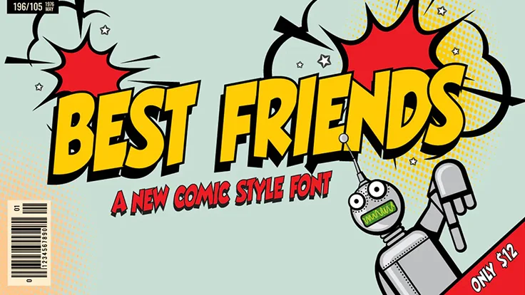 Best Friends Comic Cartoon Font Family