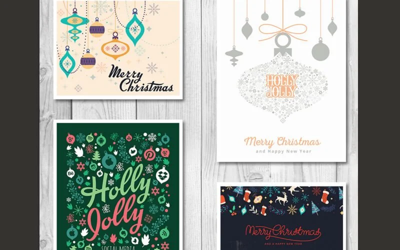 Christmas Greeting and Sticker Illustrations