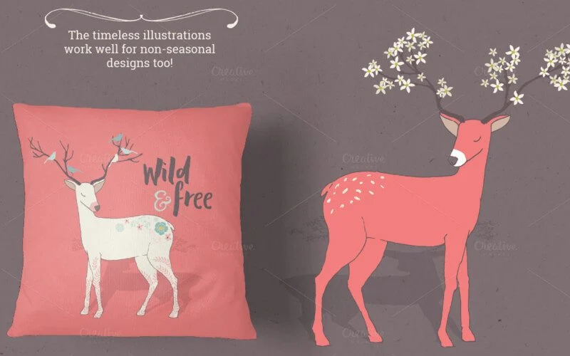 Christmas Hand-Crafted Illustrations Bundle