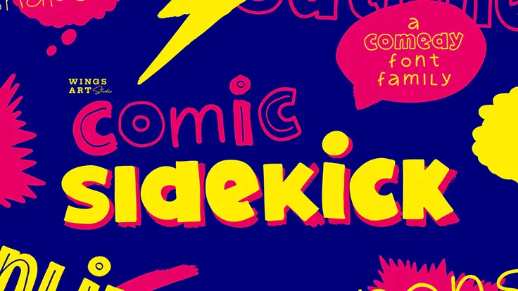 Comic Sidekick: A Screwball Comedy Font Family - Free Comic Cartoon Font Family