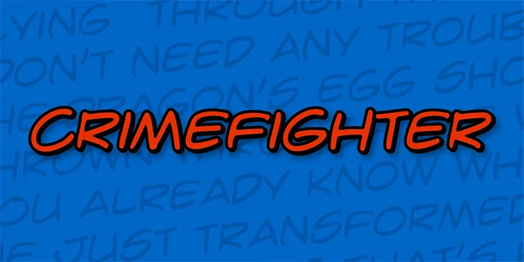 Crime Fighter Comic Font - Free Comic Cartoon Font Family