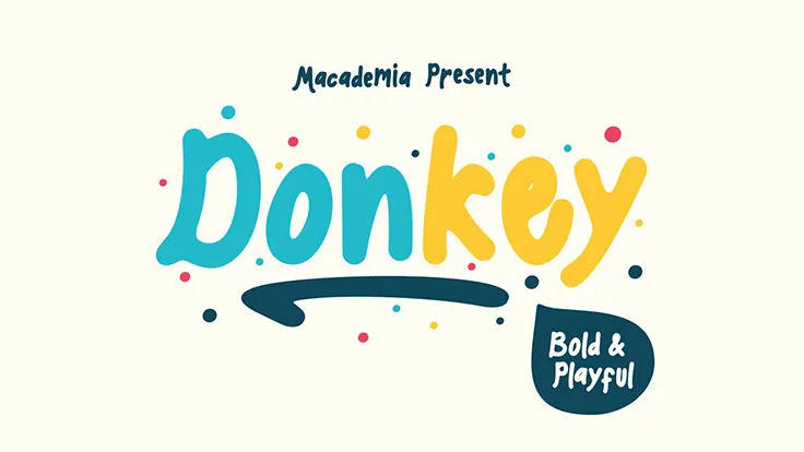Donkey Playful Font - Free Comic Cartoon Font Family