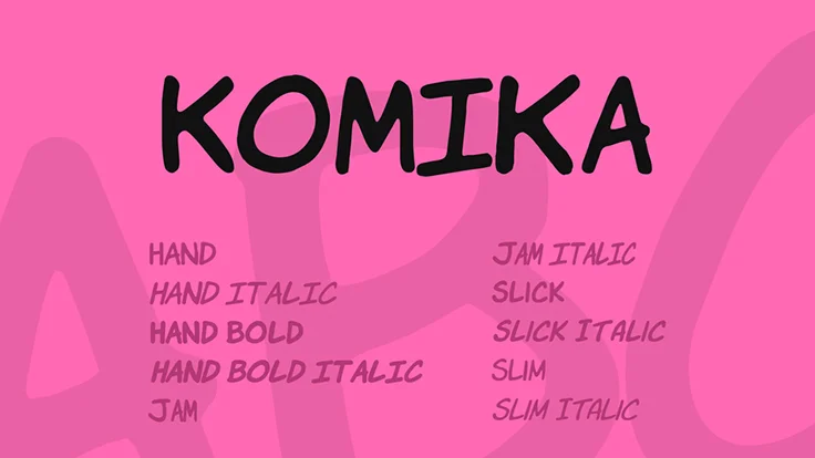 Komika Font Family - Free Comic Cartoon Font Family